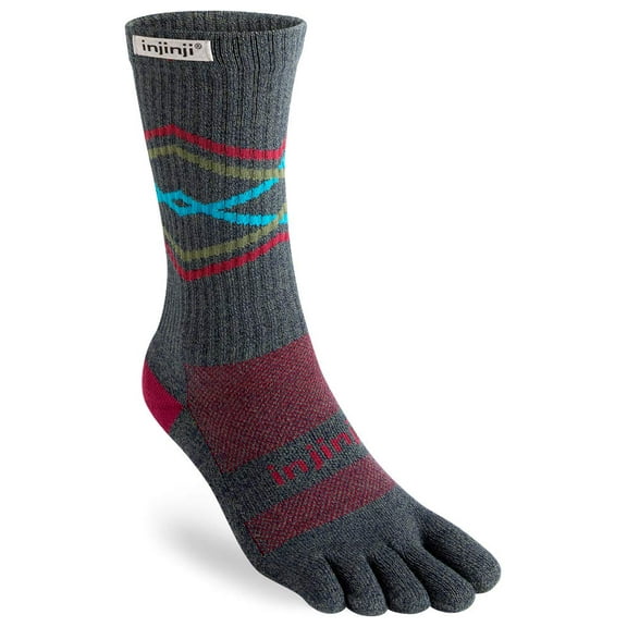 Injinji Trail Midweight Crew Socks Peak Large