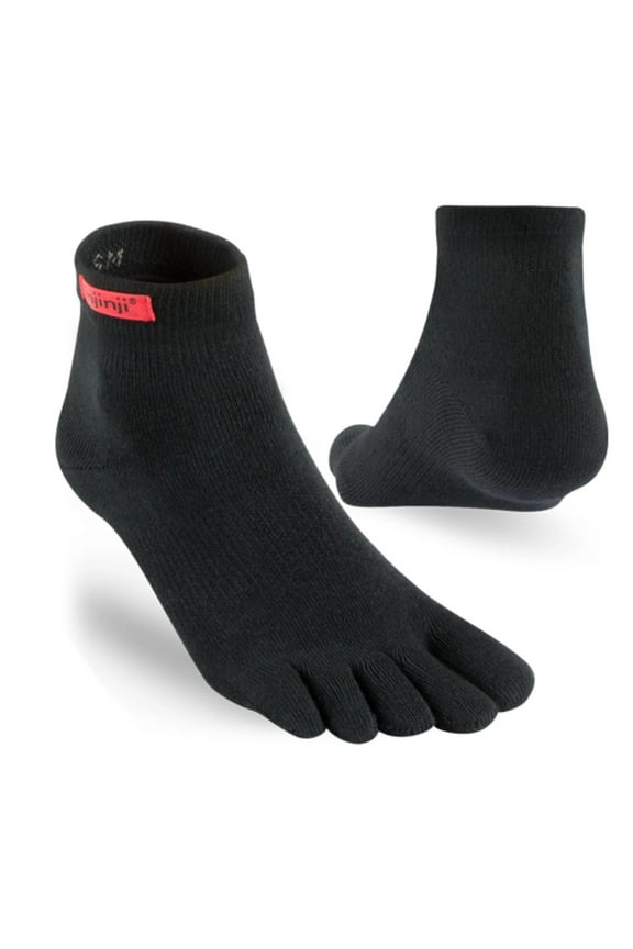 Unisex Sport Original Weight MiniCrew Toesocks, Black, Medium