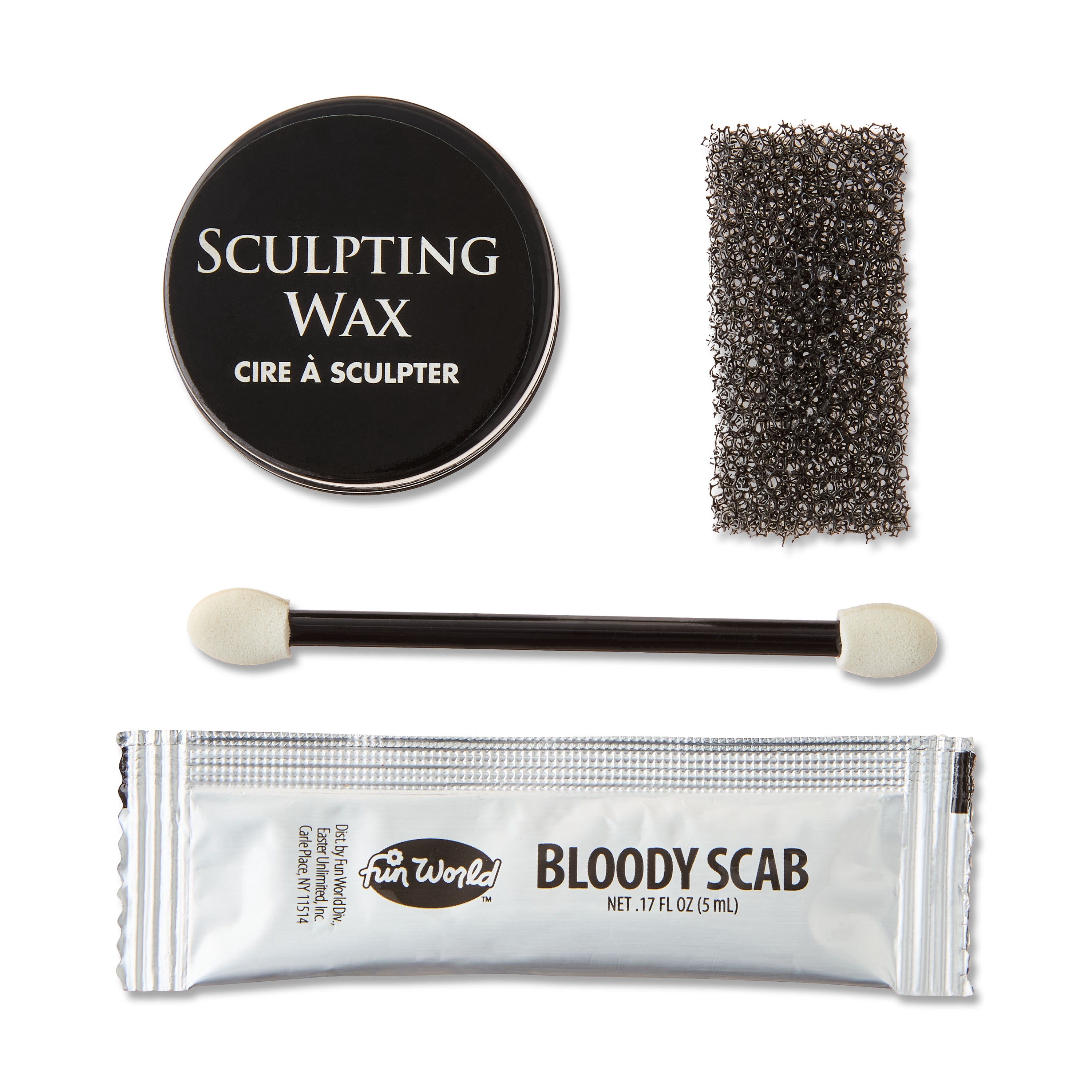 Injury FX Makeup Kit, includes Sculpting Wax and Fake Blood, Halloween Make-Up for Adults, by Fun World