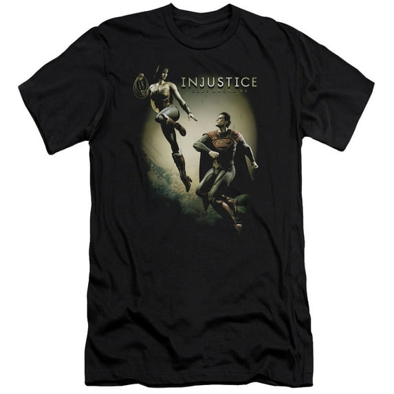 Injustice Gods Among Us Battle Of The GodS/S S Adult 30/1 T-Shirt Black