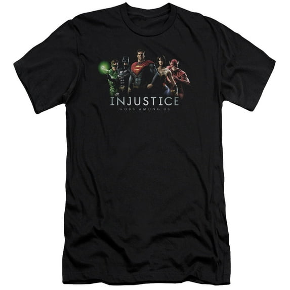 Injustice Gods Among Us Injustice League Premium Canvas Adult Slim Fit 30/1 T-Shirt Black