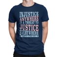 thumbnail image 1 of Injustice Is A Social Threat T-shirt Color Men's, 1 of 4