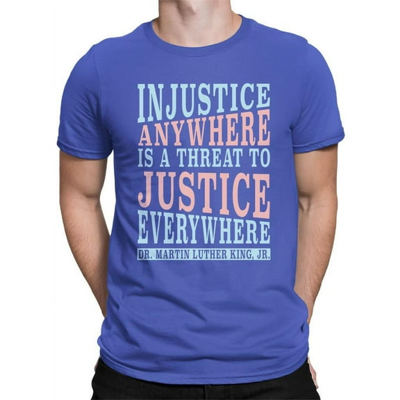 Injustice Is A Social Threat T-shirt Color Men's