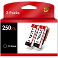 thumbnail image 1 of Ink 250 PGBK XL Printer Ink Cartridges Compatible for Canon 250 pgbk XL Canon Ink 250 and 251 Ink Cartridges Use to PIXMA MX922 MG5420 MG5520 MG5522 MG6320 MG6620 Printer (2 Large PGBK), 1 of 6