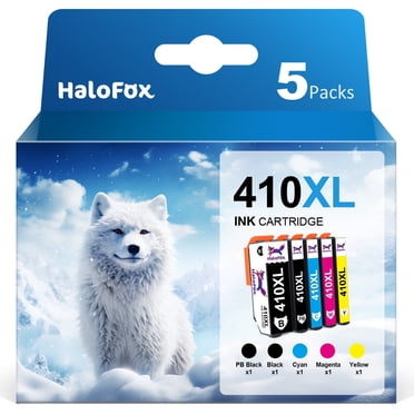 Ink 410 410 ink 410 Ink cartridge 410XL Ink Cartridges Compatible for Epson Expression XP-7100 XP-830 XP-640 XP-530 XP-630 XP-635 Printer Ink Cartridges (Black, Cyan, Magenta, Yellow, Photo Black) 5pk