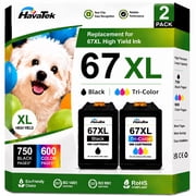 67XL Ink Cartridges Compatible for HP 67 Ink Cartridges bundle for DeskJet 2700e 2700 2855e 2755e 2755 4155e 4255e for Envy 6000 6055e 6400 Printer