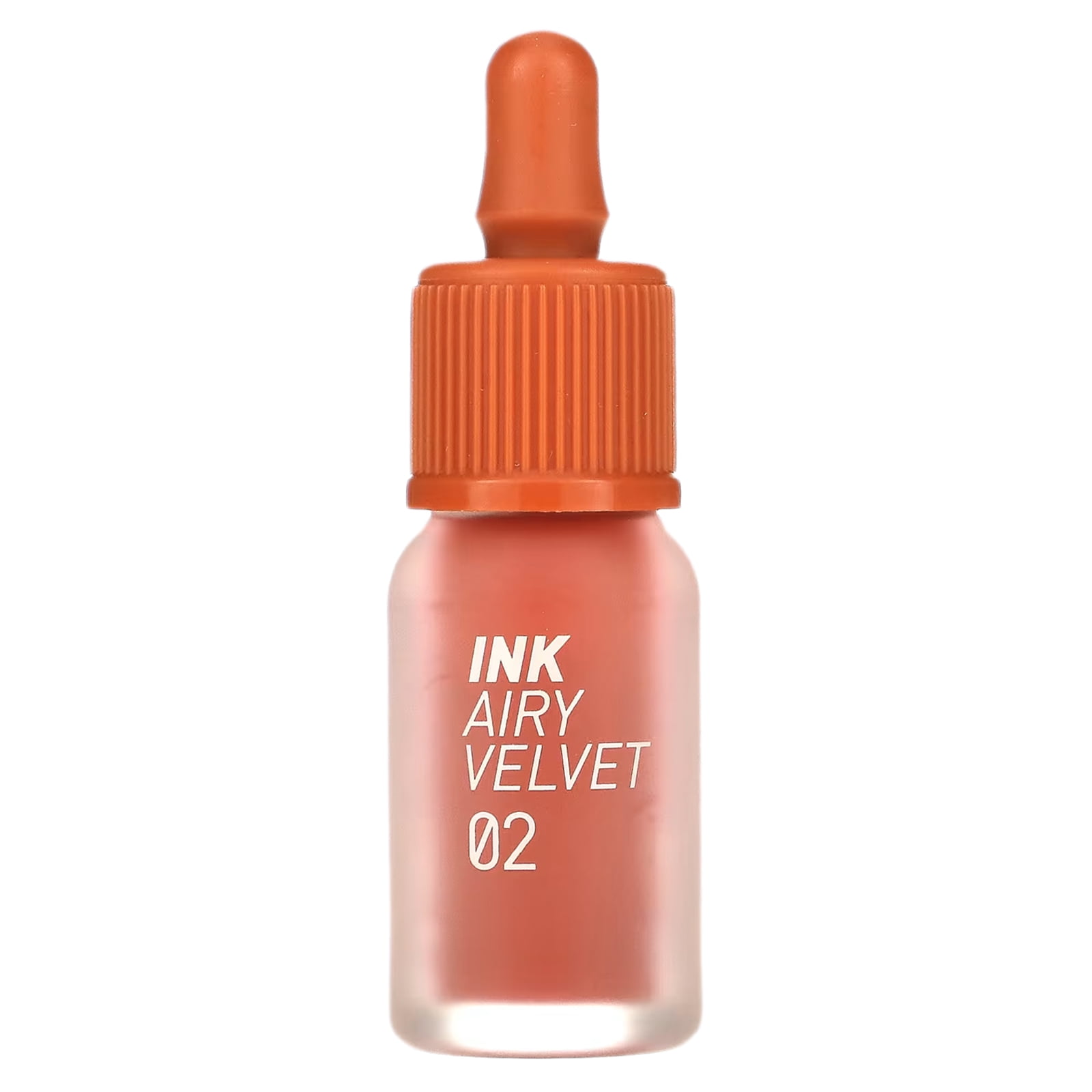 Ink Airy Velvet Lip Tint, 02 Selfie Orange Brown, 0.14 oz (4 g), Peripera