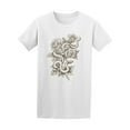 thumbnail image 1 of Ink And Pen Snake And Roses T-Shirt Men -Image by Shutterstock, Male 3X-Large, 1 of 2