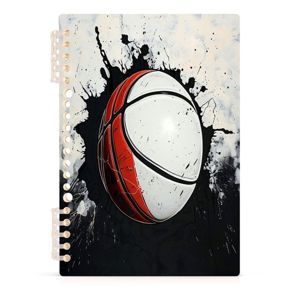Ink Basketball Notebooks 1-subject Journal 60 Sheets A5 College Ruled Paper Detachable Ring 8.3"x5.7"