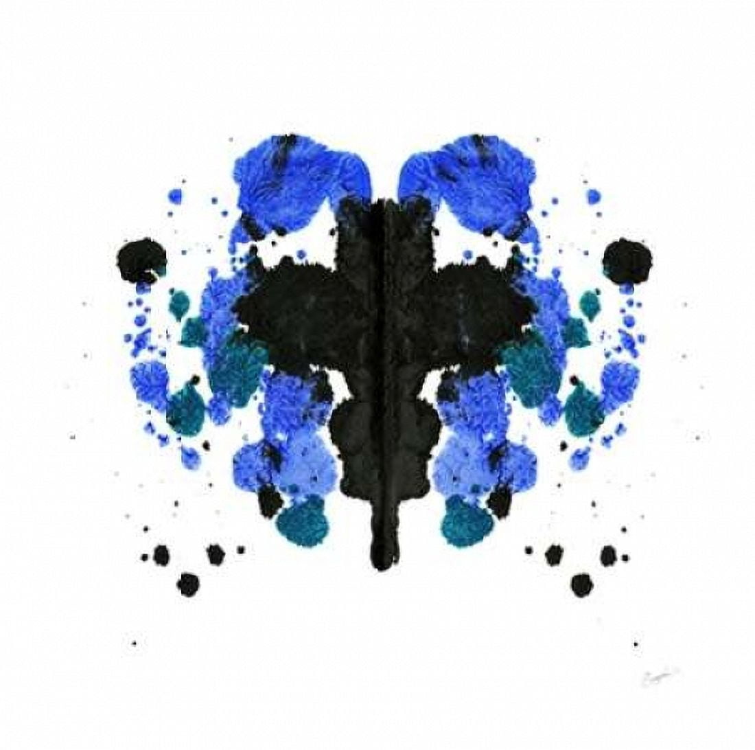 Ink Blot Indigo 1 Canvas Art - Evangeline Taylor (24 x 24)