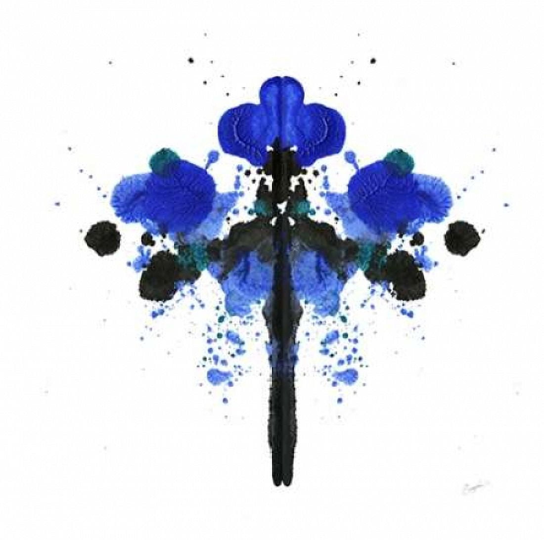 Ink Blot Indigo 2 Canvas Art - Evangeline Taylor (24 x 24)
