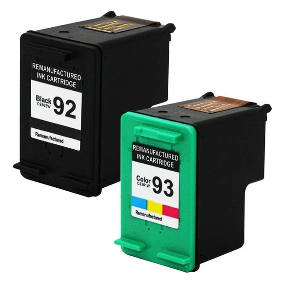 Ink Cartridge Replacement for 92 93 compatible with Deskjet 5440 Series, Photosmart 7850 (1 Black 1 Color 2 Pack)