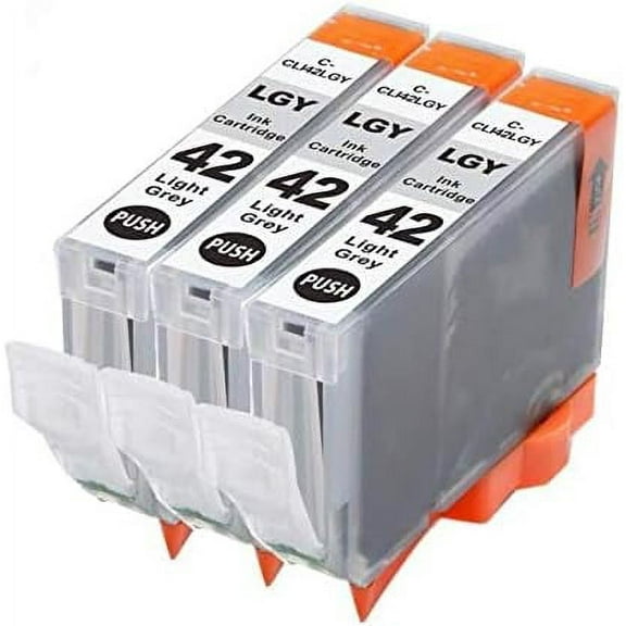 Ink Cartridges Compatible CLI-42 Replacement for Canon CLI42 Pixma Pro 100 Pro-100s Printers (3 Light Gray)