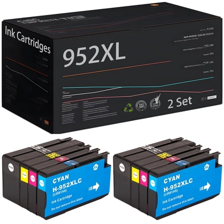 Ink Cartridges Compatible with OfficeJet Pro 7720 7740 8710 8720 8730 8740 All-in-One OfficeJet Pro 8210 8216, 952XL Ink Supply High Yield (2 Set)