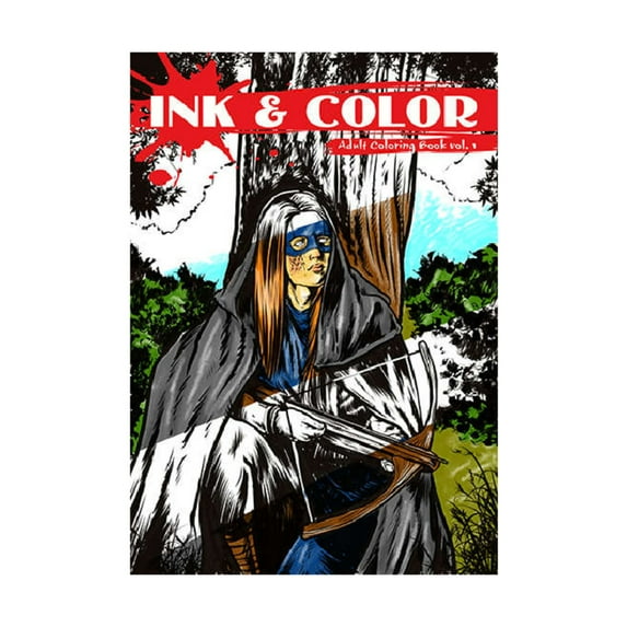 Fat Goblin Games Ink & Color - Adult Coloring book Vol. 1 New