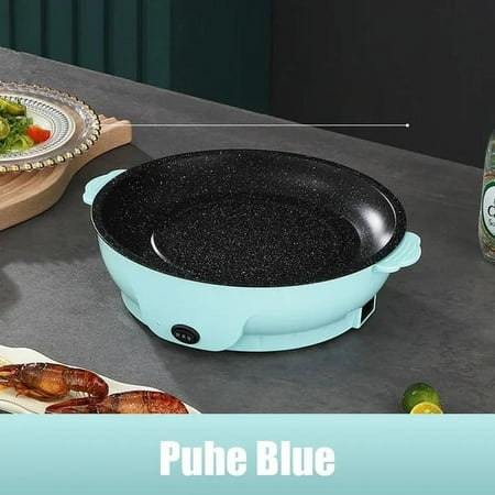 Ink Craft 220V Multifunction Non-Stick Electric Frying Pan, Blue