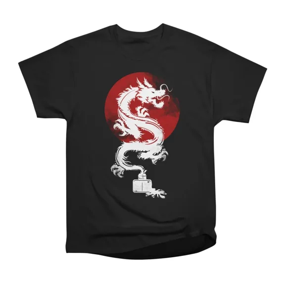 Ink Dragon white variant T-Shirt Tee Gift For Him Merch For Her Apparel For Friend
