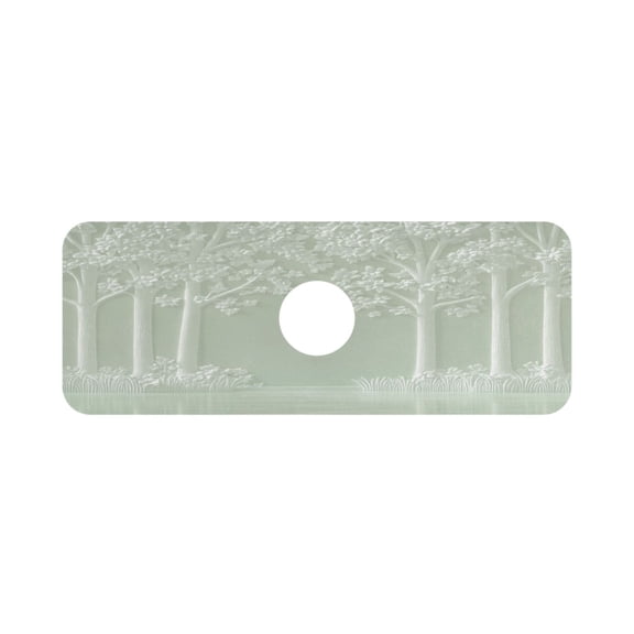 Ink Drawing River and Forest Single Compact Faucet Drying Pad 14.7x5.4in Absorbent Mat for Small Sinks, Vanity Countertops