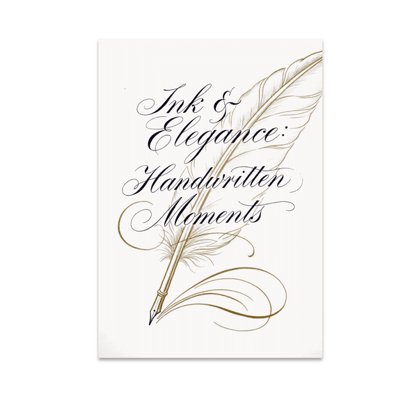 Ink & Elegance Handwritten Moments - Calligraphy Art Enthusiast - 13x19 Poster Print