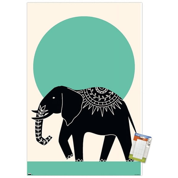 Ink Elephant Wall Poster, 14.725" x 22.375"