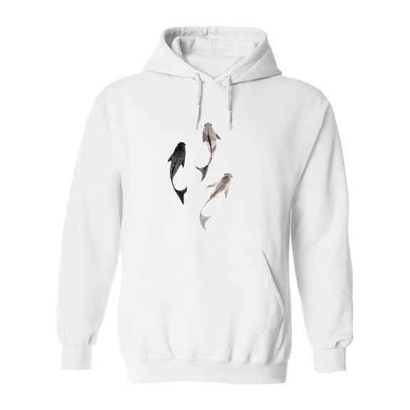 Ink Fish Design Hoodie Men -Image by Shutterstock, Male Large