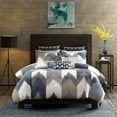 thumbnail image 1 of Ink+Ivy Alpine 3-Piece Cotton All Over Heather Printed Comforter - Full/Queen - Navy, 1 of 5
