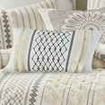 thumbnail image 1 of INK+IVY Bea Oblong Embroidered Cotton Oblong Pillow with Tassels - Ivory, 1 of 6