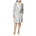 thumbnail image 1 of Ink + Ivy Womens Paisley Plush Long Sleeve Wrap Robe, 1 of 2