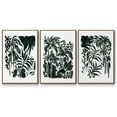 thumbnail image 1 of Ink Jungle I - Framed Premium Gallery Wrapped Canvas L Frame 3 Piece Set - Ready to Hang, 1 of 9