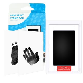 Ink Pad, 5x4'' Washable Non-Toxic Ink Stamp Pad for Baby Footprint  Handprint, Black
