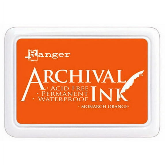 Ink Pad Monarch Orange Archival Dye Permanent Waterproof Ran