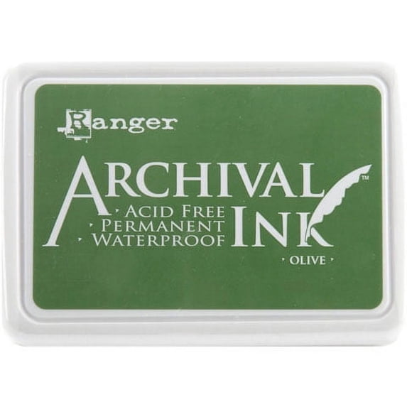 Ink Pad Olive Archival Dye Permanent Waterproof Ranger