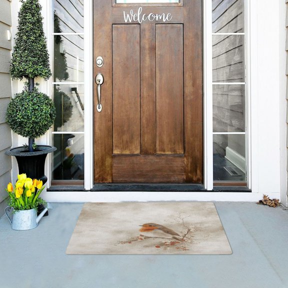 Ink Painting Outdoor Doormats NonSlip Bath Rugs Absorbent Muddy Dirt Resist Door Mats 32''x20''