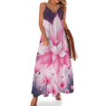thumbnail image 1 of Ink Pink Flowers Sleeveless Dress Evening Dresses Luxury Dresses Summer Dress Women 2025 Women's Summer Long Dress, 1 of 5