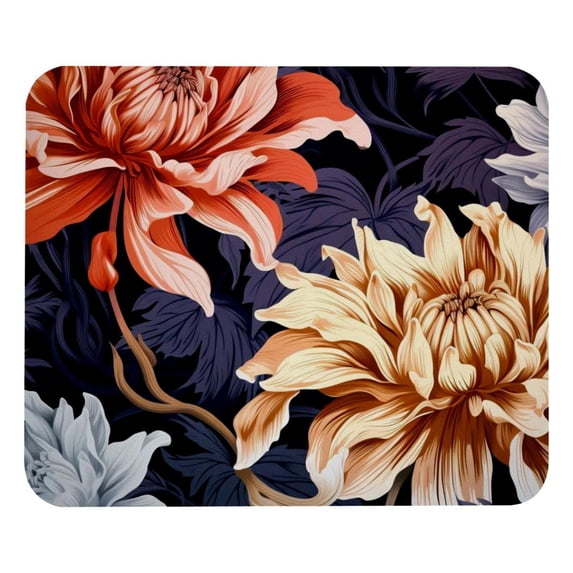 Ink Plant Printed Square Desk Mat Mousepad, 8.3x9.8 Inch, Non-Slip Rubber Bottom, Suitable for Office and Gaming