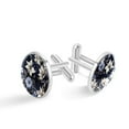 thumbnail image 1 of Ink Plant Stylish Shirt Cufflinks Set Made of Stainless Steel for Formal Attire, Weddings, and Events, 1 of 1
