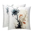 thumbnail image 1 of Ink Plants Pillow Covers Set of 2 with Unique Patterns - Available in 16x16, 18x18, and 20x20 Inches for Various Occasions - Pillow Inserts Included, 1 of 6