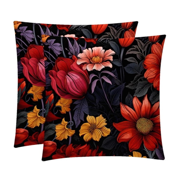 Ink Plants Throw Pillows Set of 2 with Unique Patterns Covers - Available in 16x16, 18x18, and 20x20 Inches for Various Occasions - Includes Throw Pillow Inserts