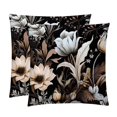thumbnail image 1 of Ink Plants Velvet Bed Pillow Set with Unique Patterns in Sizes 16x16, 18x18, and 20x20 Inches - Includes 2 Chair Pillow Covers,Bed Pillow for Any Occasion, 1 of 6