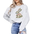 thumbnail image 1 of Ink-Printed Camo Bunny Easter Sweatshirt for Women Teens Girls Spring Pullover Gray Sweatshirt Adult Medium, 1 of 7