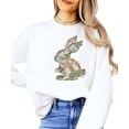 thumbnail image 1 of Ink-Printed Camo Bunny Easter Sweatshirt for Women Teens Girls Spring Pullover White Sweatshirt Adult Medium, 1 of 7