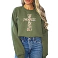 thumbnail image 1 of Ink-Printed Image NOT Quilt - He Is Risen Cross Sweatshirt for Women Easter Pullover Black Sweatshirt Adult Small, 1 of 8