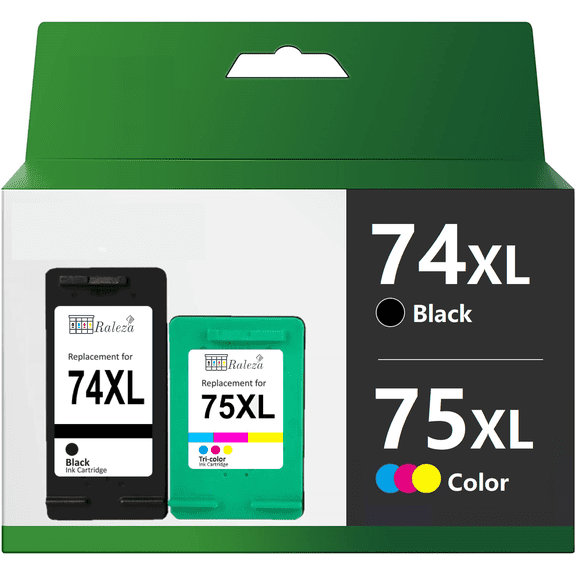 Ink Printer Cartridge for PhotoSmart Black & Color 74XL