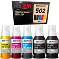 thumbnail image 1 of Ink Refill Bottles Compatible with Epson T522 502 EcoTank ET-2720 ET-2800 ET-2803 ET-4800 ET-4700 ET-2750 ET-2760 ET-3760 ET-3750 ET-4750 ET-4760 Printer Replacement Refill Ink, 5-Pack, 1 of 7