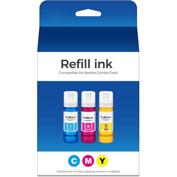 Ink Refill Bottles ET-2850 ET-3850 ET-15000 ET-4850 Color Ink Compatible for Eco Tank ET 2850 ET 3850 ET-4760 ET-2760 ET-3830 ET 15000 ET 4850 ET-3843 ET-2980 ET-3950 ET-4950