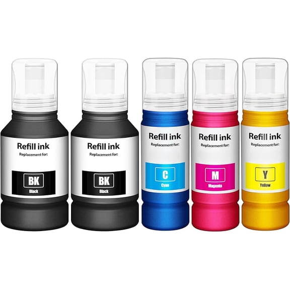 Ink Refill Bottles for ET-2850 ET-3850 ET-4850 ET-15000 Compatible for E-pson T502 Ink Refill Bottle 4-Pack for ET-2850 ET-3850 ET-4850 ET-5000 ET-2980 ET-3843 ET-3950 ET-4950 ET-3760 ET-2760