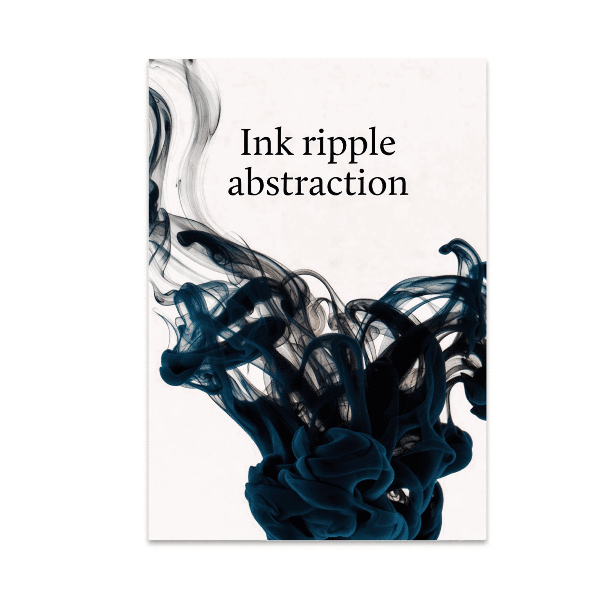 Ink Ripple Abstraction - Modern Art Enthusiast - 13x19 Poster Print ...