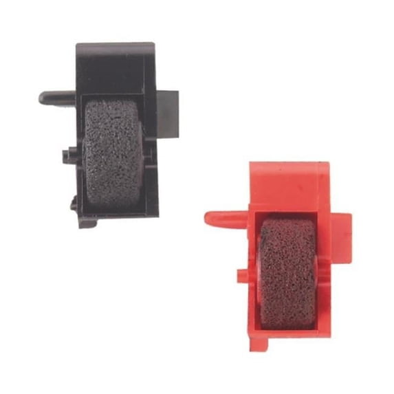 Ink Roller, for Calculator, 2- PK, 1 Black- 1 Red