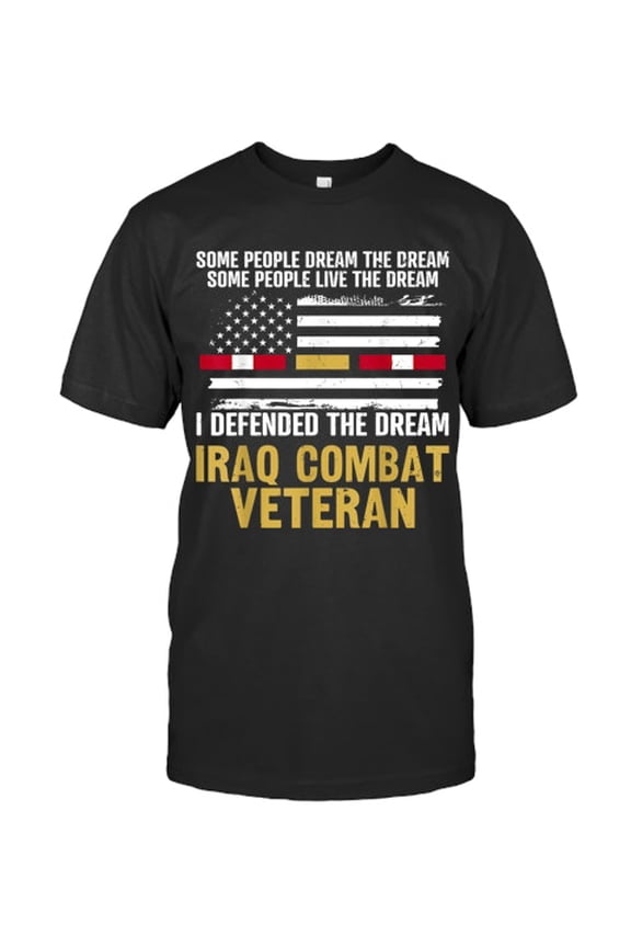 Iraq Combat Veteran Honor and Service Commemorative Graphic T-Shirt