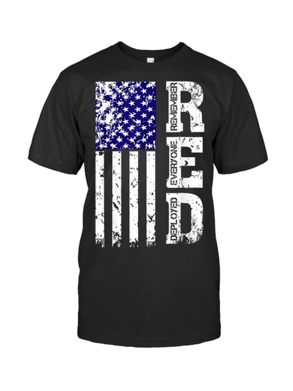 RED Friday Remember Everyone Deployed Support Our Troops Military T-Shirt